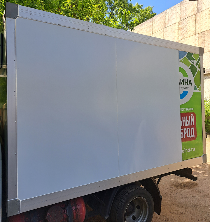 Ремонт изотермических будок и сэндвич фургонов Ремонт стенки сэндвич фургона